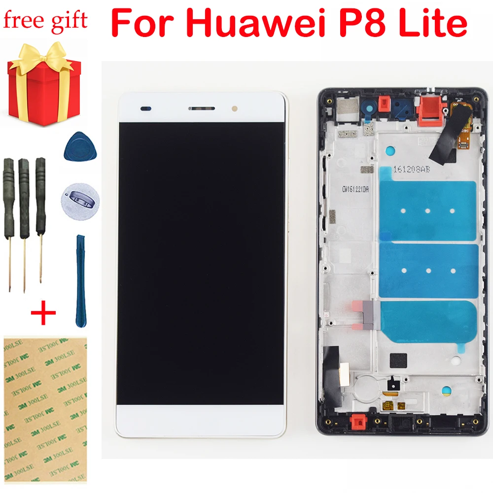 Замена ЖК дисплея для Huawei P8 Lite ALE L04 L21 TL00 L23 CL00 L02 UL00 дисплей сенсорный экран