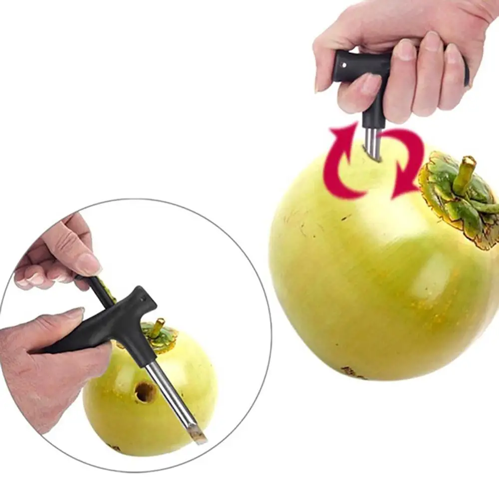 Открывалка для кокоса инструмент 1 шт. черный Coco удар Нажмите дрель соломенная