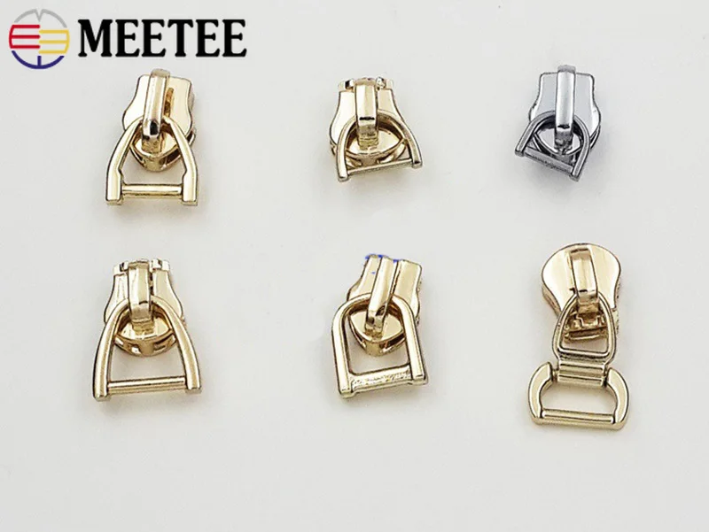 Meetee 20/50 шт. D кольцо съемник молнии Металлические слайдер сделай сам бумажник