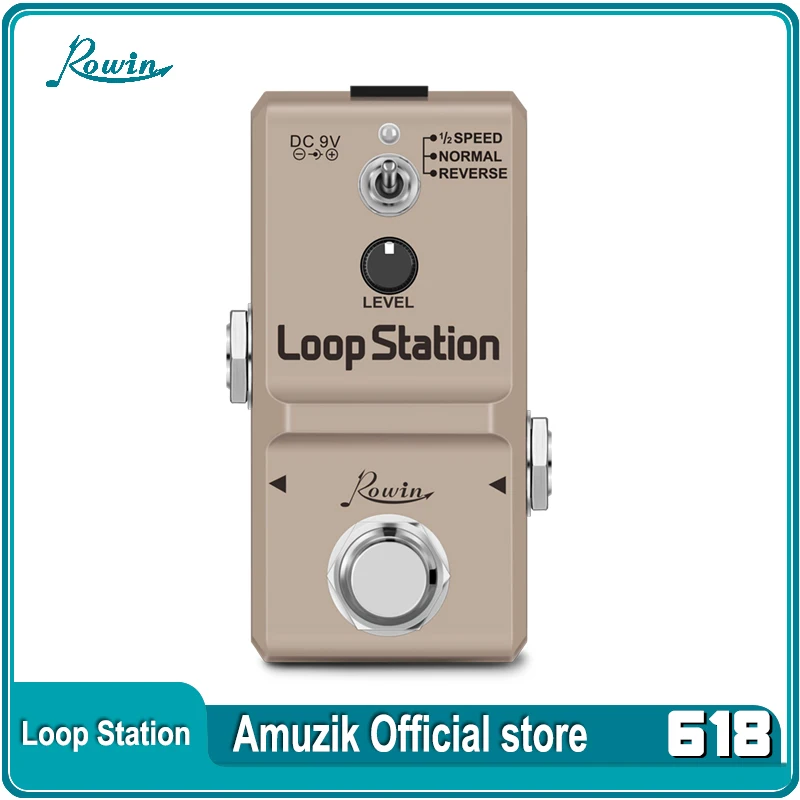 rowin ln 332s gitarre mini schleife station pedal looper wirkung pedale für elektrische gitarre 10 min aufnahme unbegrenzte overdub 3 modi free g