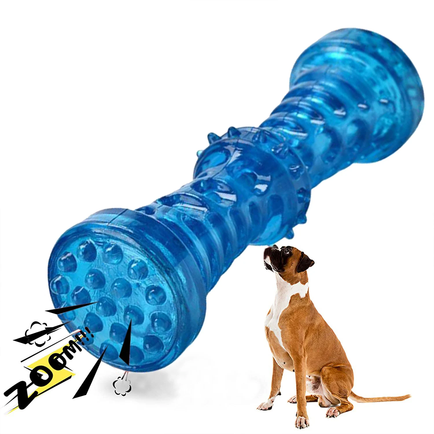 

Indestructible Dog Chew Toy Tough Toothbrush Bone Toy For Large Small Dog Play Game Bite Resistant Interactive Toy Puppy Rubber