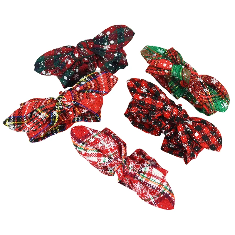 Счастливого Рождества аксессуары для волос повязка на голову с бантом новый год