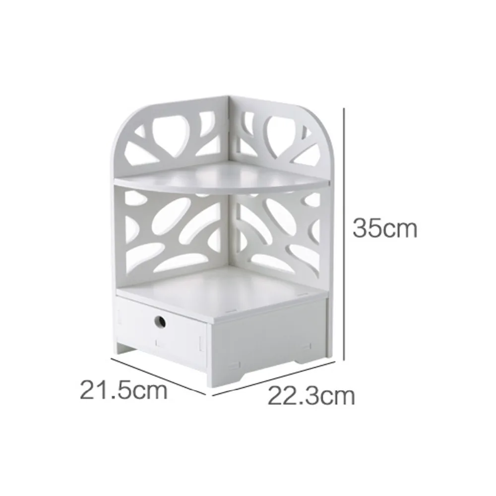 

Makeup Storage Box with Drawer Bathroom Storage Box Wooden Shelf Desktop Storage Rack Shower Storage Rack Corner Rack