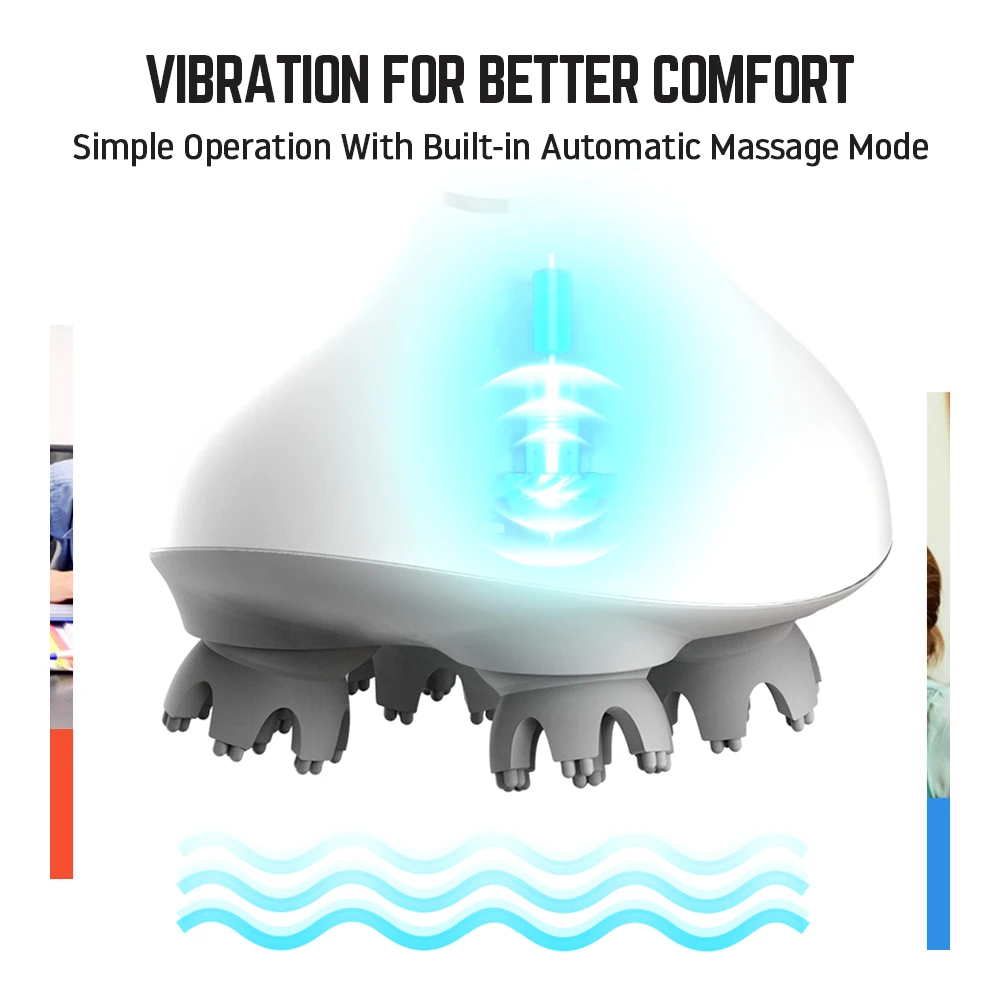 Электрический массажер для головы 3D стерео Массажер кожи предотвращает