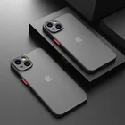 Роскошный силиконовый ударопрочный матовый чехол для телефона iPhone 13 12 11 Pro Max X XS XR 7 8 Plus SE 2020 прозрачный противоударный чехол