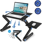 Портативный Регулируемый складной стол с двумя вентиляторами для ноутбука, ноутбука, ПК, складной стол с вентиляцией, подставка для кровати, столы для ноутбуков