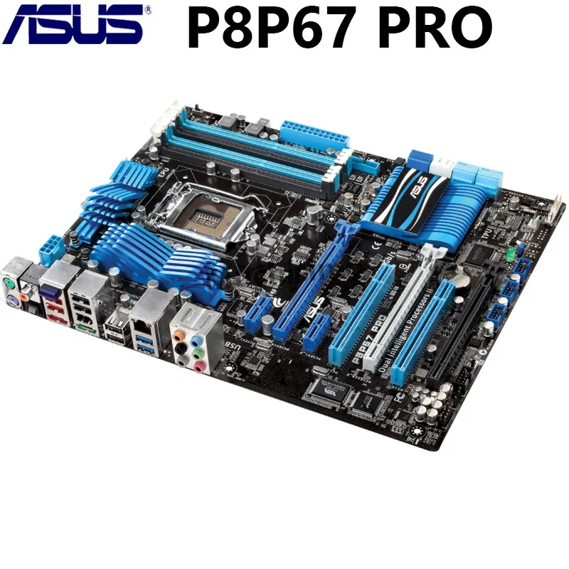 Материнская плата Asus P8P67 PRO 100% оригинал Core i7 i5 i3 LGA1155 DDR3 32 Гб USB2.0 USB3.0 Настольная