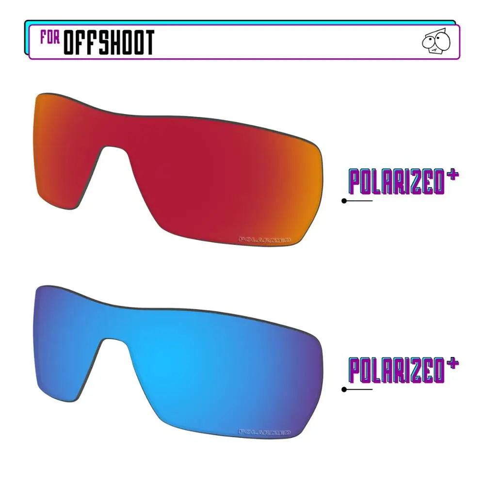 EZReplace Polarized Replacement Lenses for - Oakley Offshoot Sunglasses - BlueP Plus-RedP Plus