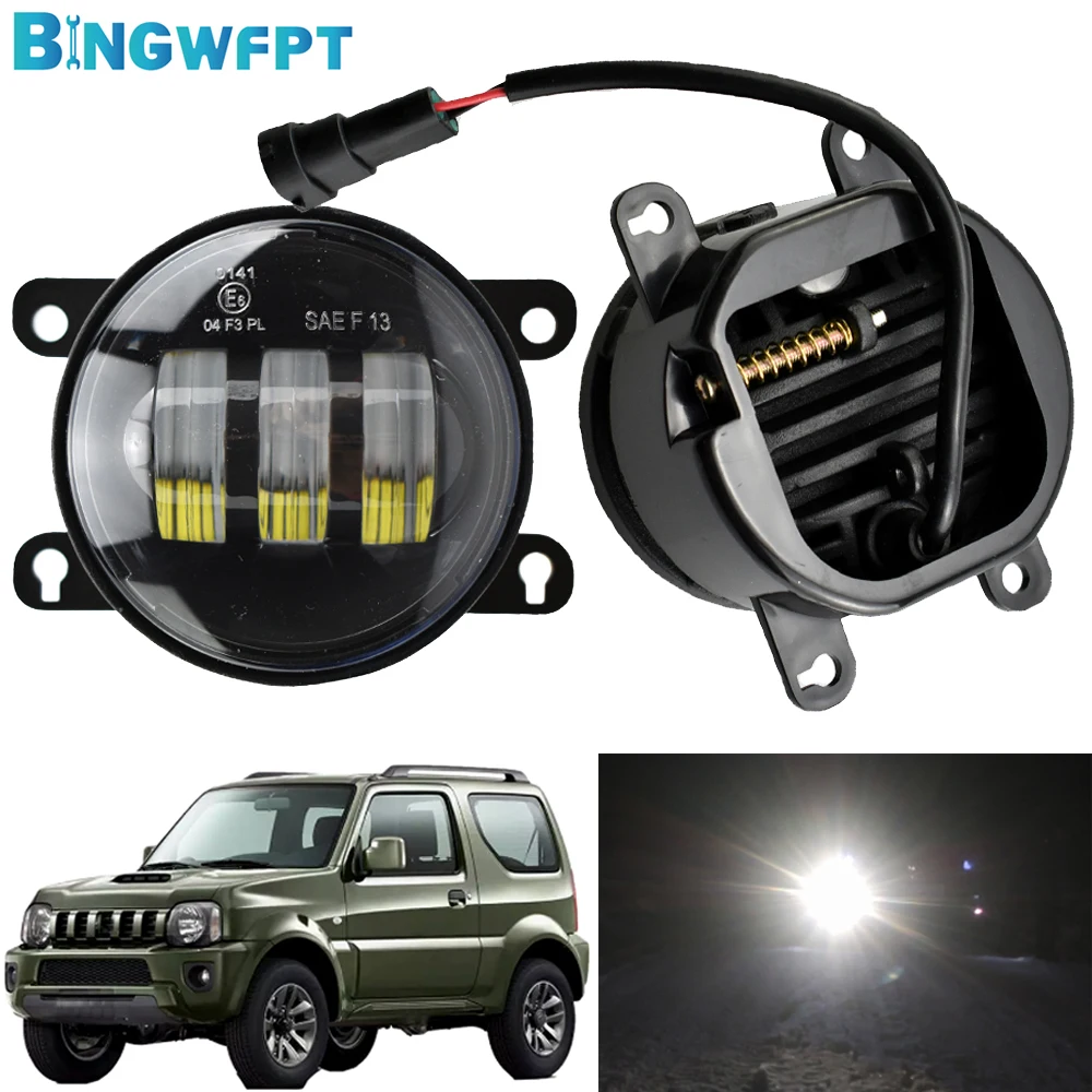 

Алюминиевые Противотуманные фары для Suzuki Jimny FJ 1998 1999 2000 2001 2002 2003-2014 DRL светодиодный 12 В H11