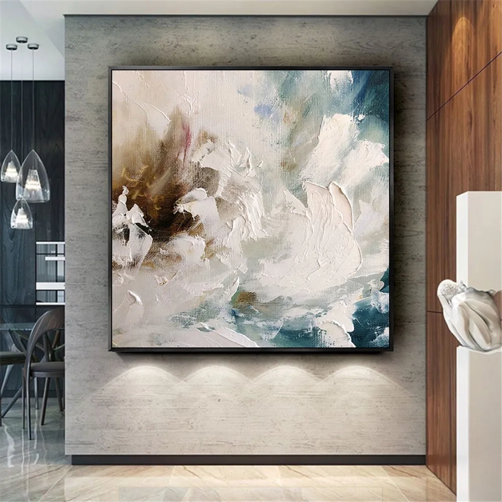 

Hot selling floral modern 100% handmade oil painting painted on the wall art deco canvas in the abstract room without frame Aat
