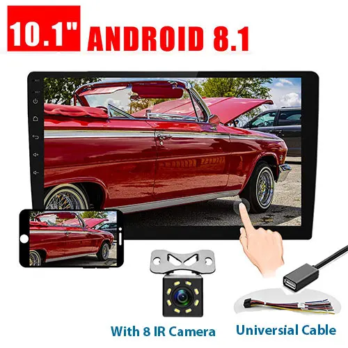 10.1 and 8 IR Podofo 9/10. " 2 din Android автомобильный Радио мультимедийный плеер 2 Din универсальное видео MP5 плеер Авто Стерео gps Bluetooth wifi Аудио - Цвет: 10.1 and 8 IR