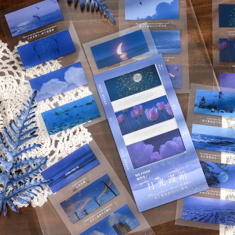 

5pcs/lot Stickers aesthetic Sky photo Decorative Sticker diy journaling Album Scrapbooking material Craft Supplies