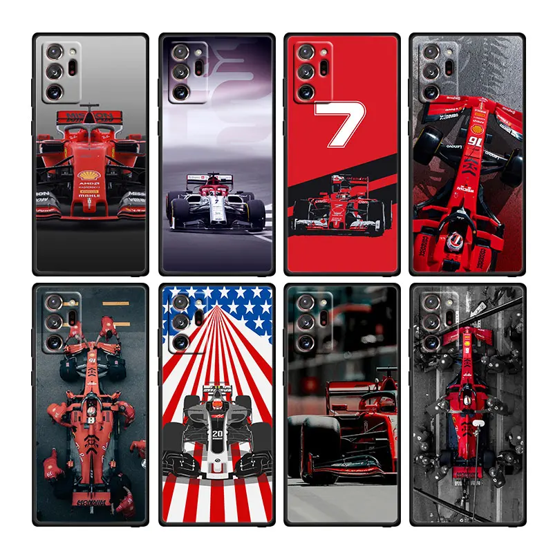 

Formula 1 F1 Car Soft Shockproof Black Phone Case For Samsung Galaxy Note 20 Ultra 10 Plus 5G M62 M60S M52 Capa