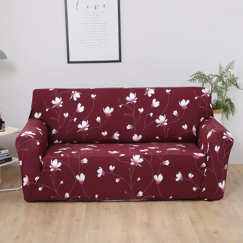Jose Flower Red Эластичный чехол для дивана, все включено, чехол для дивана, l-образный диван, кресло для влюбленных, L-style, чехол для дивана, 1 шт - Цвет: Jose Flower Red