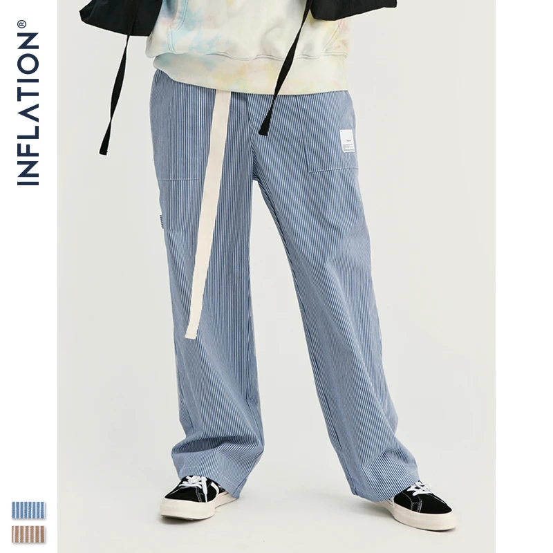 INFLATION 2020 мужские повседневные брюки уличная одежда старые модные полосатые
