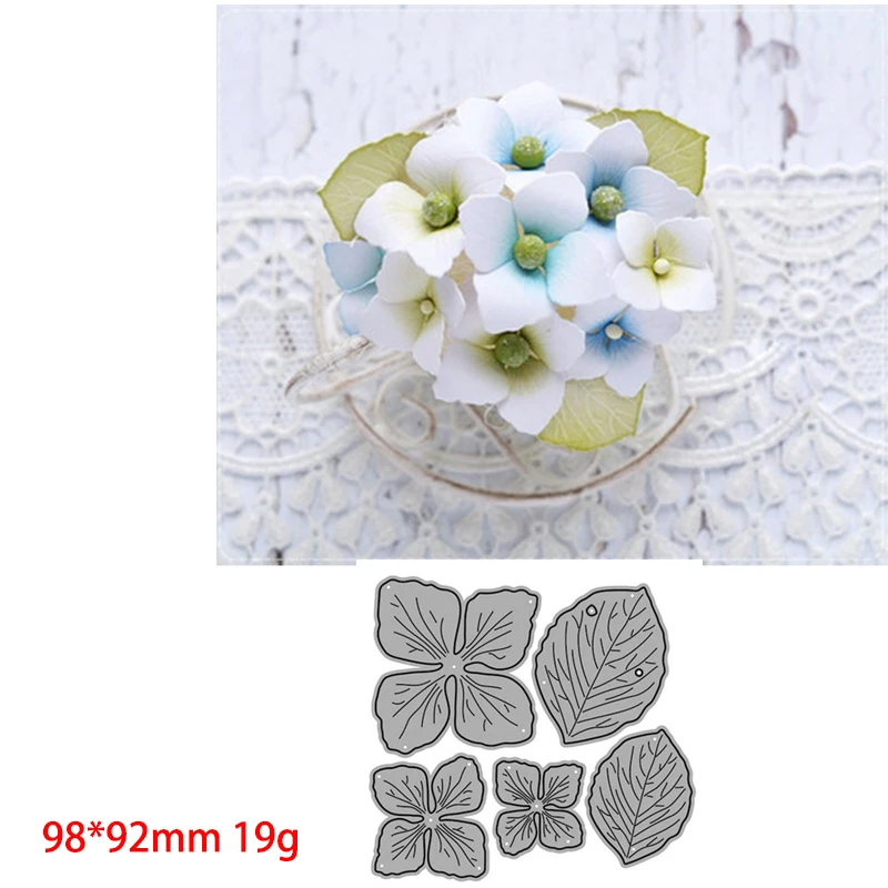 

3 flowers and 2 leaves Metal Cutting Die Mould Scrapbook Die Embossing DIY Handicraft Paper Card Photo Album 2021 New