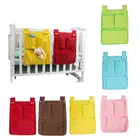 Мультяшные комнаты Подвеска для детской сумка для хранения подгузников карман для новорожденных Комплект постельного белья для детской кроватки органайзер для игрушек 45*35 см