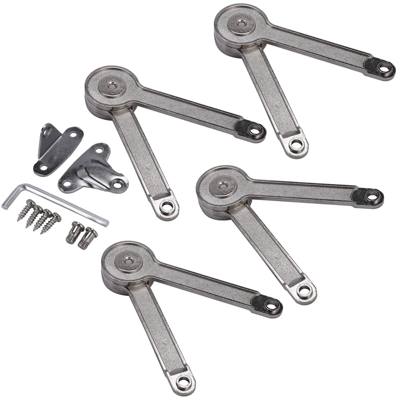 Promotion! 4Pcs Hydraulic Randomly Stop Hinges Kitchen Cabinet Door Support Rod Adjustable Hinge Furniture Wardrobe Lift Up Flap |