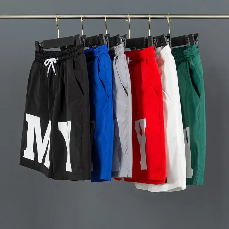 2021 Summer Men's New Shorts Quick Drying Personality Trend Harbor Style Beach Pants Casual Loose Capris