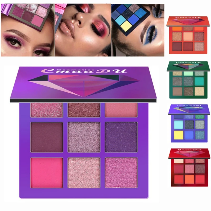 

9 Colors Eye Shadow Makeup Palettes Waterproof Earth Warm Shimmer Matte Powder For Party Wedding Makeup dropship