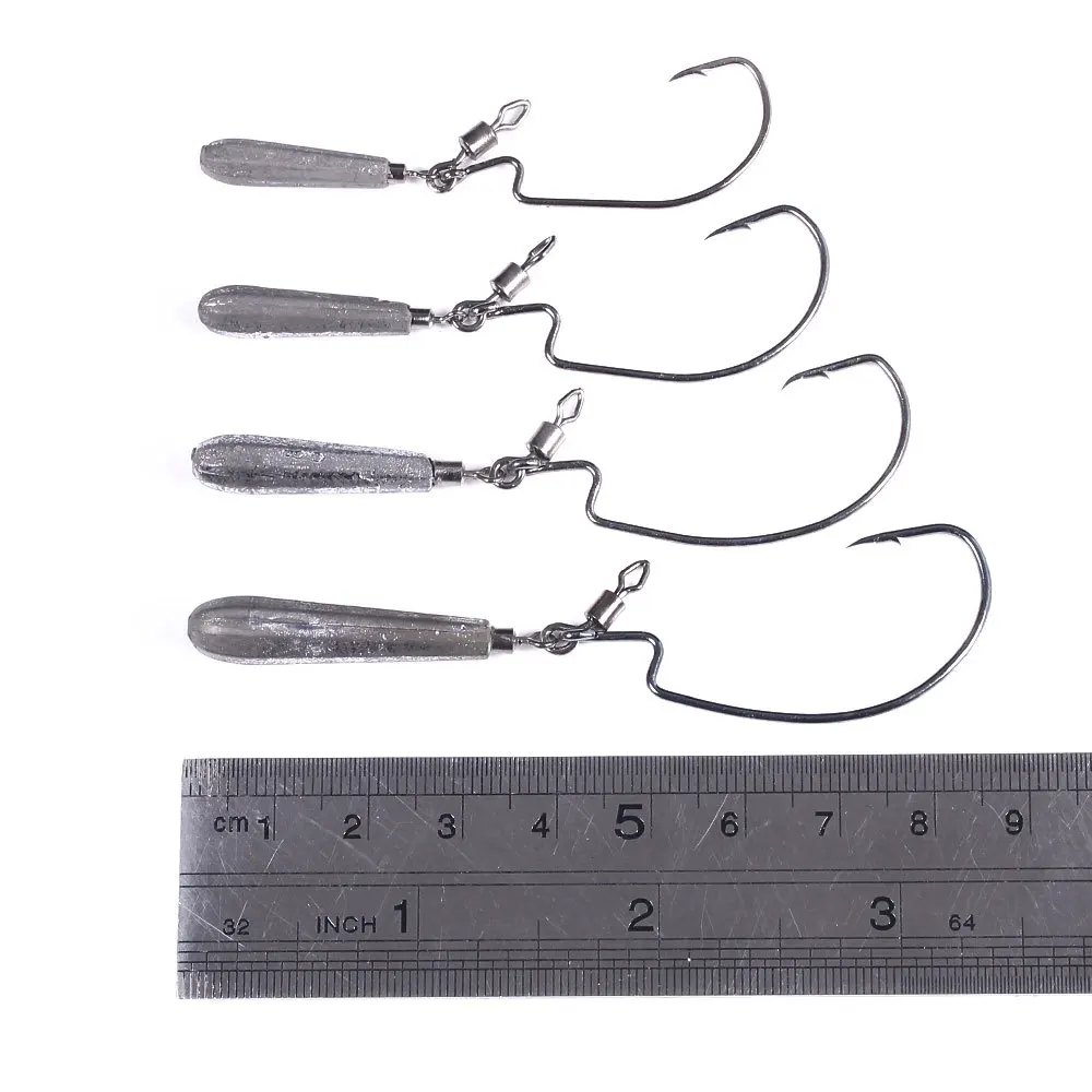 Открытая свинцовая Зажимная головка зазубренный свинцовый крючок с бородкой 3.