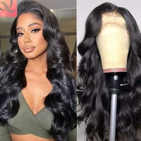 4x4 free part lace front wigs body wave human hair density 160 long hair for black women natural color closure wig