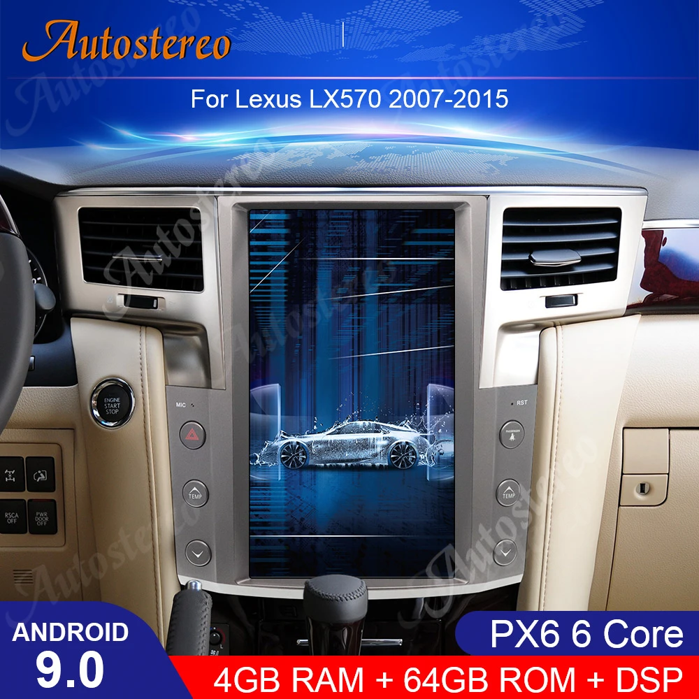 

For Lexus LX570 Android9.0 Android Auto Radio Head Unit Multimedia Player Carplay Car radio GPS Navigation Stereo radio tape 13.