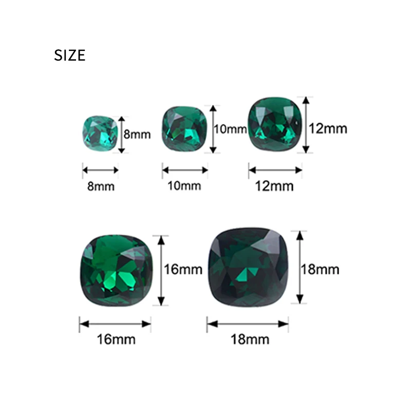 Квадратные стразы из стекла K9 для одежды 3D украшения нейл арта камни и кристаллы