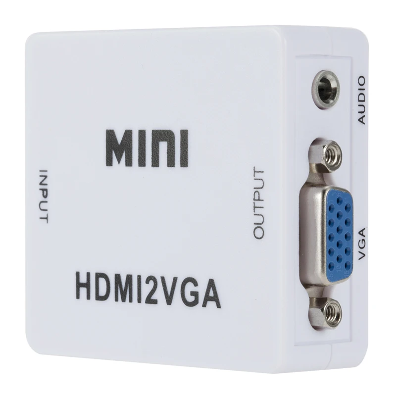 Преобразователь VGA в HDMI Full HD 1080P 1 шт. видеоадаптер для ПК ноутбука DVD ТВ Горячая