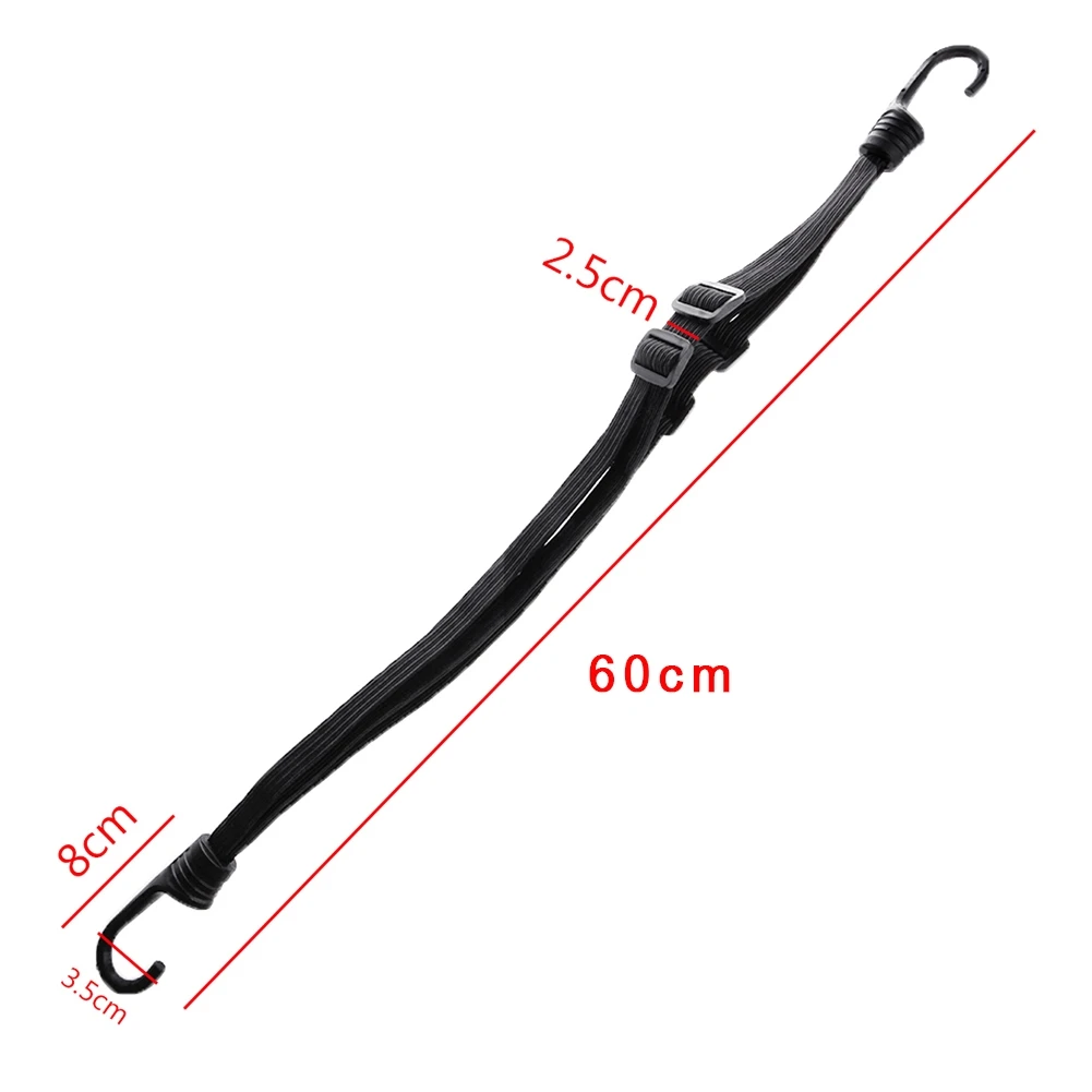 

1pc Elastic Bungee Luggage Strap Helmet Rope Hook For Bike Bicycle High Strength Pannier Cargo Racks 60/90cm Cycling Accessories