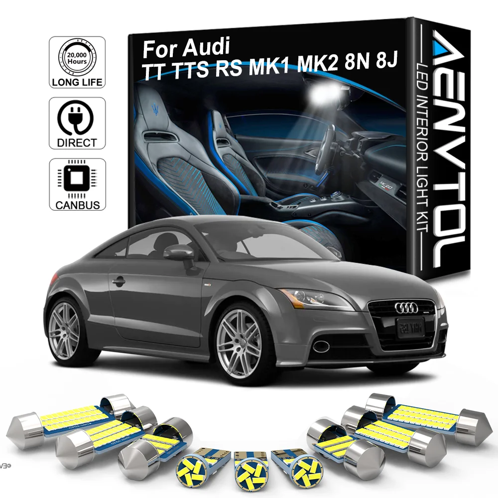 AENVTOL внутренняя светодиодная подсветка Canbus для Audi TT TTS RS MK1 MK2 8N 8J 1999 2000 2002 2005 2007 2008