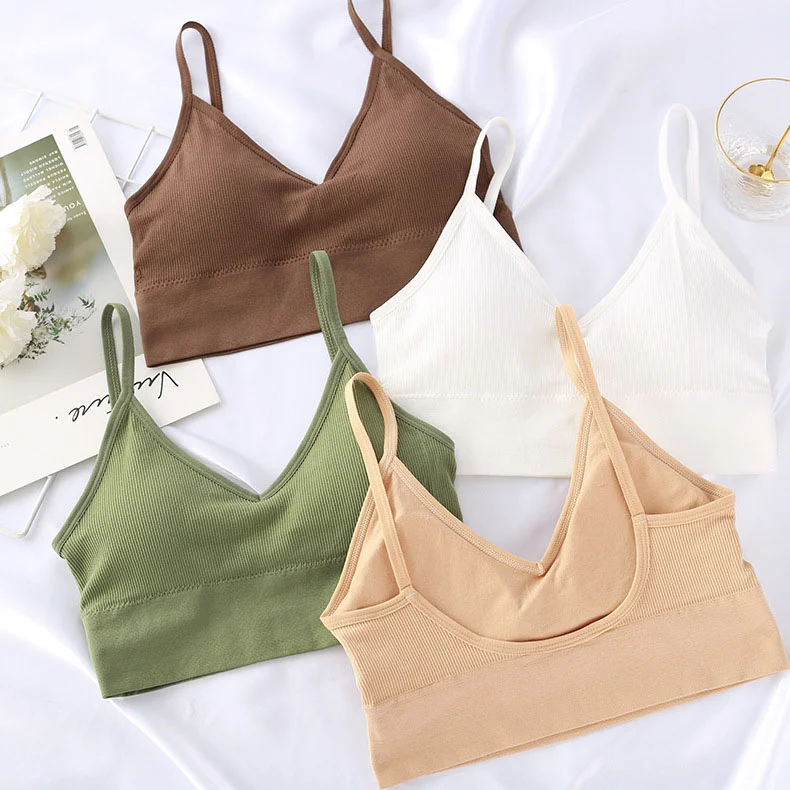 

Leeon 2021 New Fashion U-shaped Beauty Back Women Solid Color Bra Seamless Female Sexy Fitness Underwear Comfortable Bra