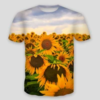 natural sunflowers 3d t shirt mens fashion young man printed mens fashion cool summer fashion leisure t shirt