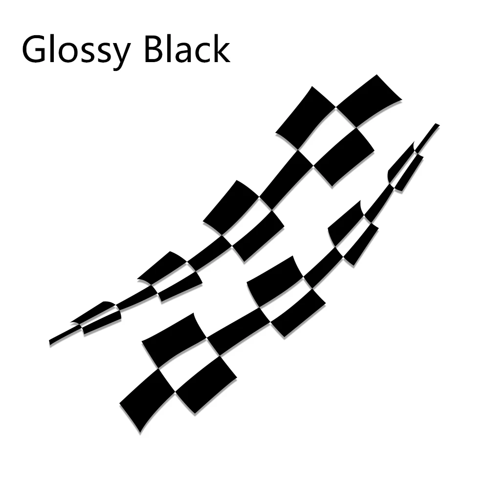 Glossy Black 2 шт., 250 см x 58 см, стильные автомобильные наклейки, автомобильные наклейки с длинными боковыми полосками, виниловая пленка для автомобиля, сделай сам, наклейки, тюнинг автомобиля, аксессуары - Название цвета: Glossy Black