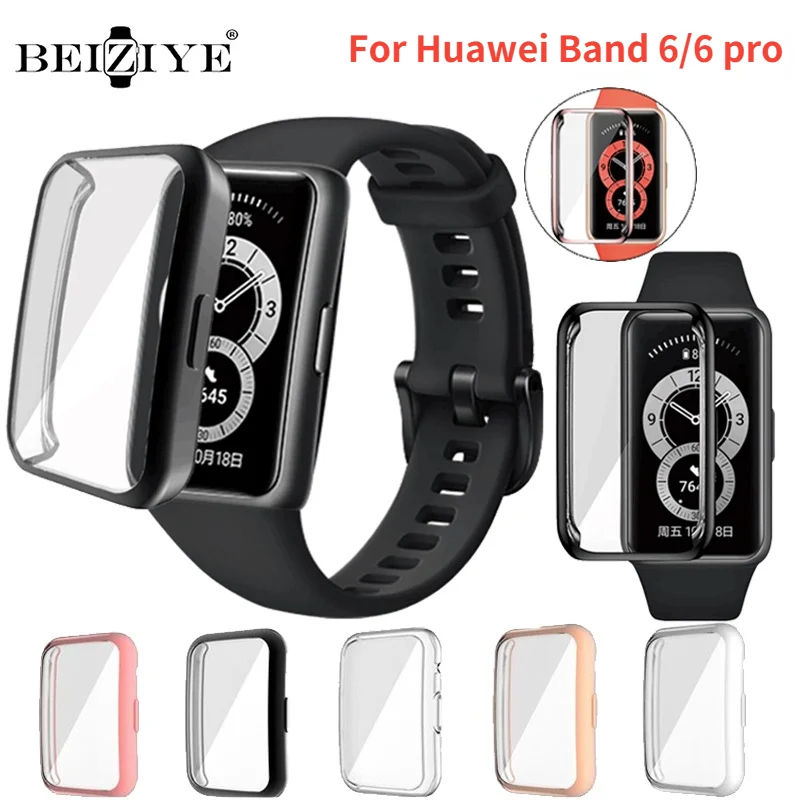 

Чехол для Huawei Band 6/6 pro, Мягкий защитный чехол из ТПУ для Huawei Honor Band 6, силиконовые защитные чехлы на весь экран, рамка