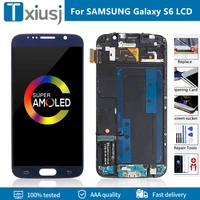 5 1 super amoled lcd display touch screen digitizer for samsung galaxy s6 g920 sm g920f g920f repair parts with burn shadow