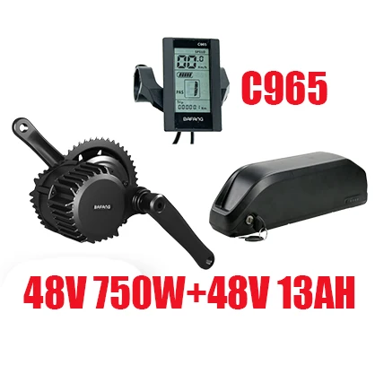 48V750WC965 48V13AH Bafang двигатель BBS02 48 в 750 Вт комплект для электрического велосипеда с батареей 48 В 13/14. 5AH 52 в 16ah/17.5Ah Mid Drive BBSHD ebike комплект для преобразования - Цвет: 48V750WC965 48V13AH