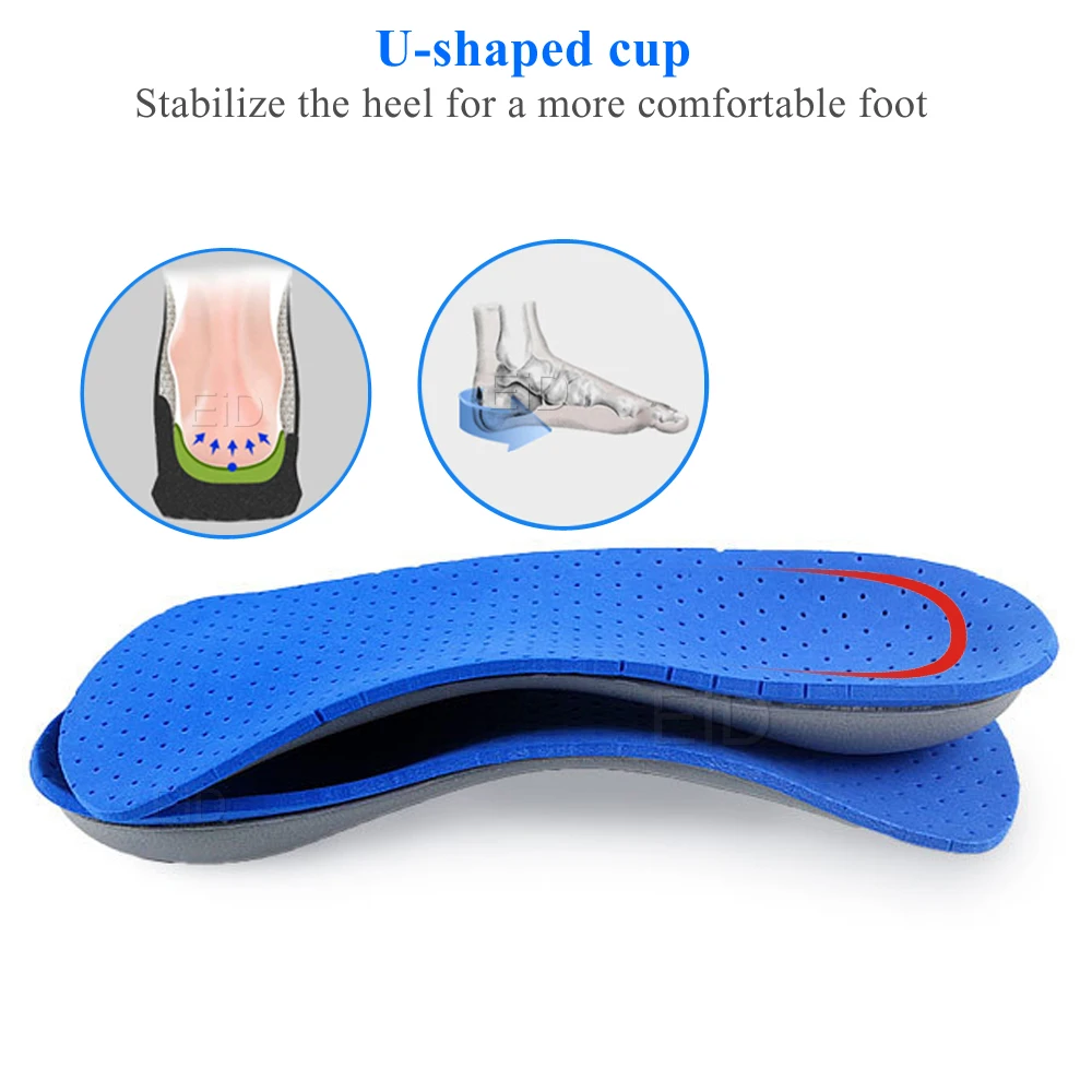 Ортопедические Полустельки из ЭВА длина 3/4 для плоскостопия каблука стелька