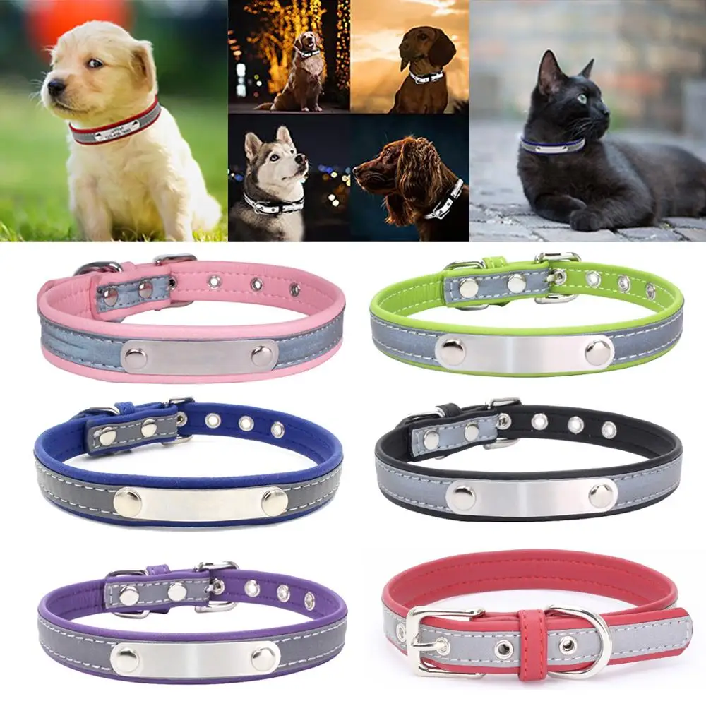 Регулируемый мягкий ошейник для собаки со светоотражающим воротником прочный