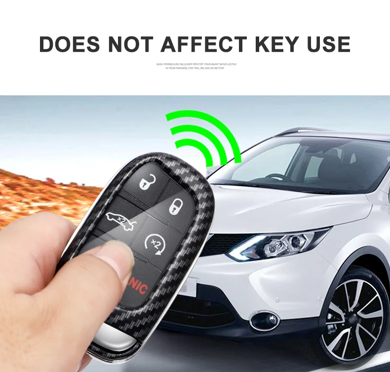 

ABS Carbon Fibe Car Remote Key Full Cover Case For Fiat Freemont 2018 2019 For Dodge Charger Dart Challenger Durango Jeep Holder