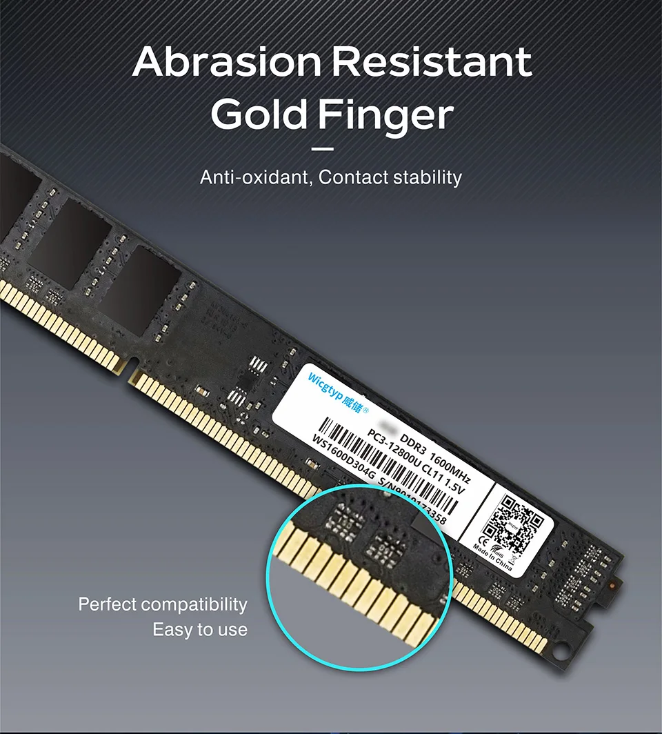 Wicgtyp DDR3 4 ГБ 8 ГБ 1600 МГц оперативная память 240pin для рабочего стола с высокой производительностью высокая скорость