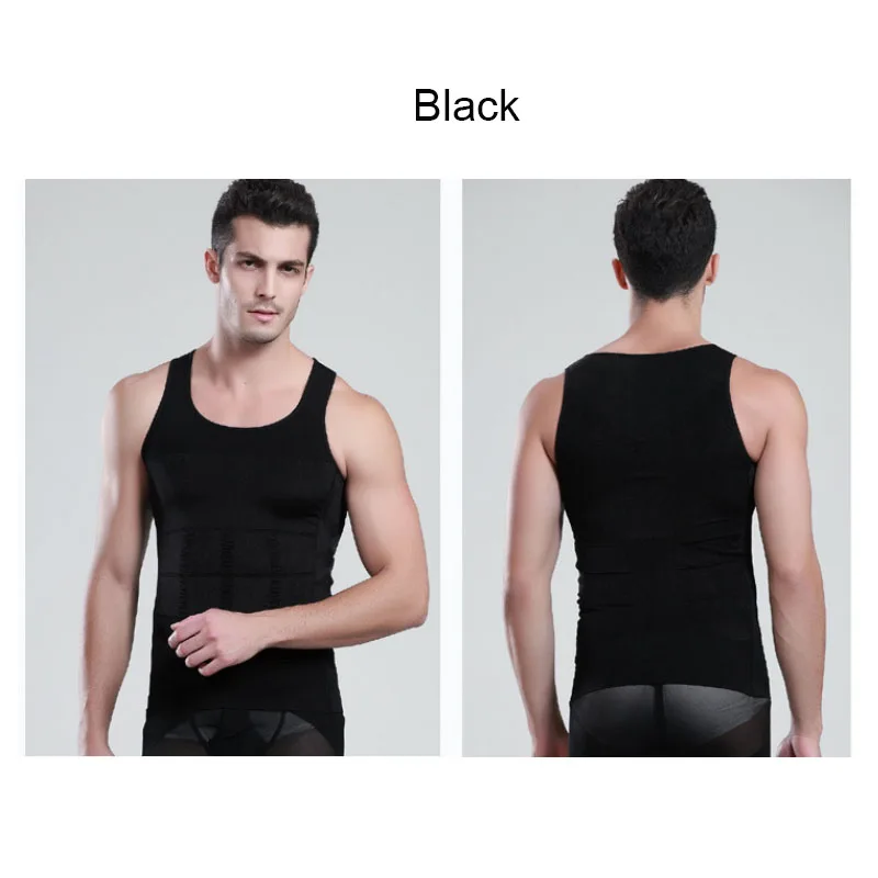

Men's Slimming Shaper Posture Corrector Compression T-shirts Tummy Control Body Building Fat Burnning Chest Corset