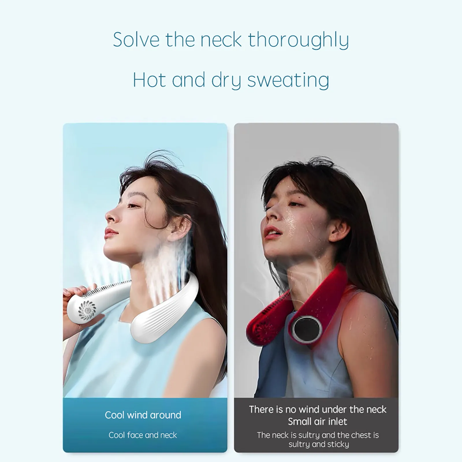 

Mini Neck Fan Wingless Portable Fan Cooling [3 Speed] USB Neck-Fan Household Fans Ceiling Fans With Remote Control Mini-fan Air