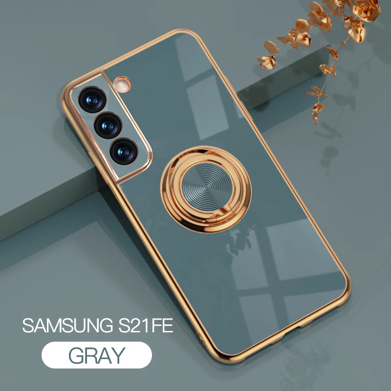 

[Серый] подходит для Samsung S21 мобильный телефон case S21 Uitra/ Pro кольцевой магнитный автомобильный защитный чехол с тонким отверстием