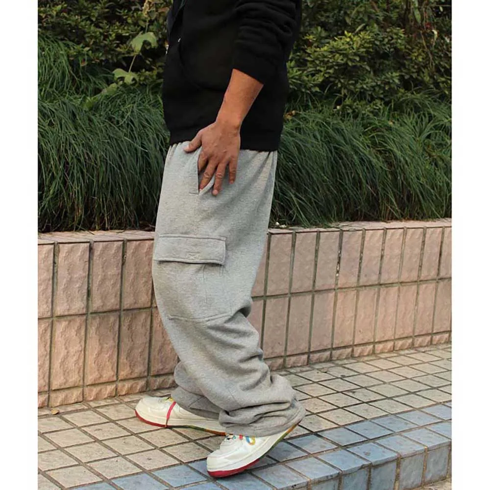 Осенне зимние спортивные штаны большого размера мужские шаровары в стиле хип хоп