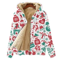 christmas mens oversized fleece jacket winter fall thermal hoodie 3d print cardigan hoodies kid long thicken clothes streetwear