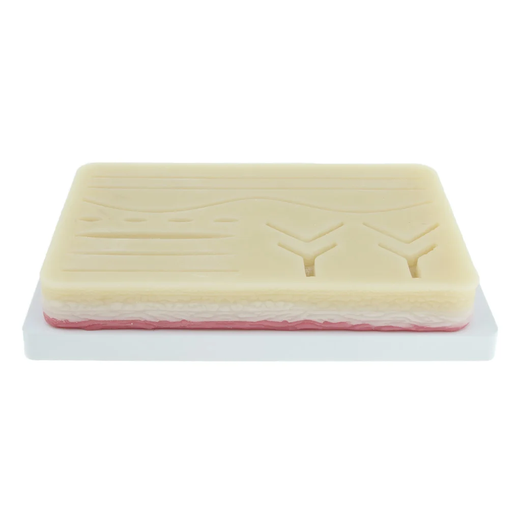 

Трёхслойная тренировочная Подушка подкладка для наложения шва (6,9x4,5 дюйма) с 14 предварительно разрезанными ранами