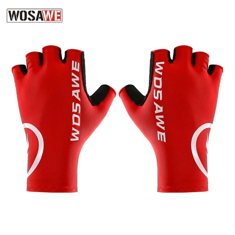 

WOSAWE Summer Men Women Cycling Gloves Half Finger Anti-Slip Road Mountain Bike Bicycle Gloves Anti Shock Gel MTB Racing Gloves