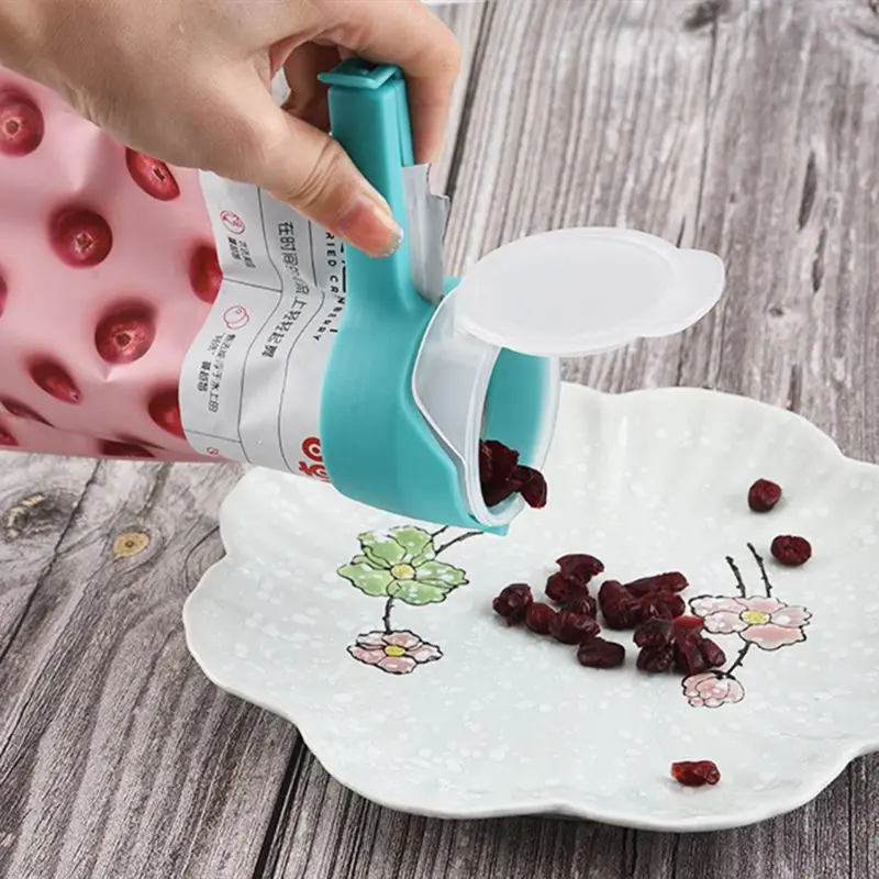 Зажим для хранения еды с зажимом герметизации закусок насадкой разгрузки