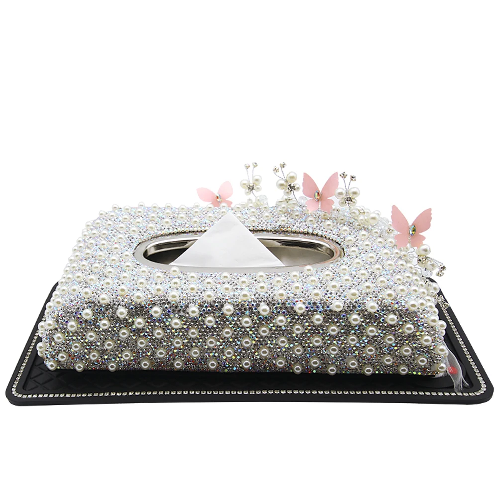 Модный женский чехол с жемчужинами и блестящими бриллиантами в белом красном